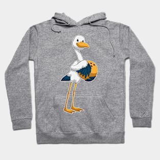 Stork at Bowling with Bowling ball Hoodie